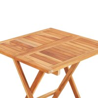 vidaXL Klappbarer Bistrotisch 60 x 60 x 65 cm Teak Massiv