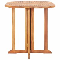 vidaXL Schmetterling Gartentisch Klappbar 120x70x75cm Teak Massivholz