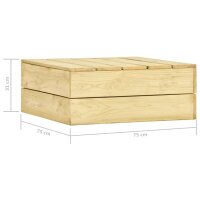 vidaXL Gartentisch 75&times;75&times;31 cm Impr&auml;gniertes Kiefernholz