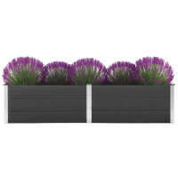 vidaXL Garten-Hochbeet 250 x 100 x 54 cm WPC Grau