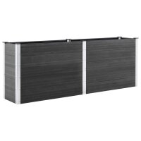 vidaXL Garten-Hochbeet 250 x 100 x 91 cm WPC Grau