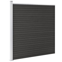 vidaXL Gartenzaun WPC 175x186 cm Grau