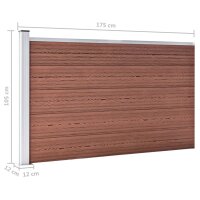 vidaXL Gartenzaun WPC 175x105 cm Braun