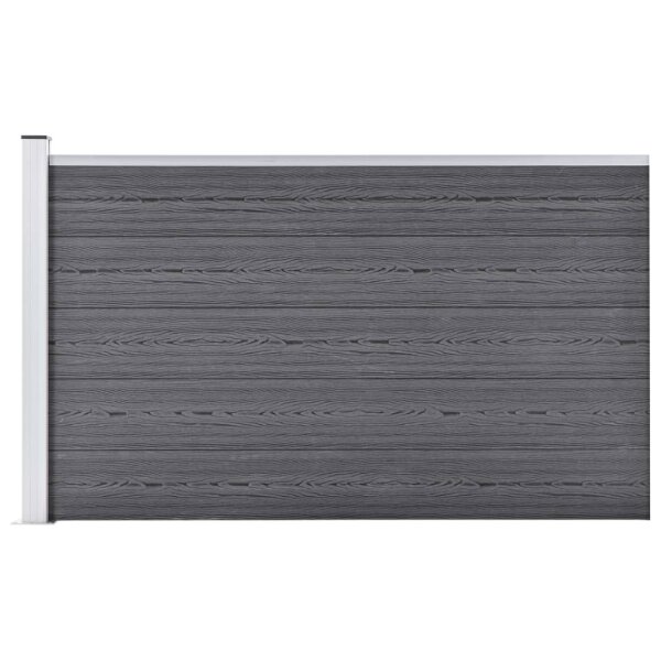 vidaXL Gartenzaun WPC 175x105 cm Grau