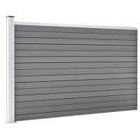 vidaXL Gartenzaun WPC 175x105 cm Grau