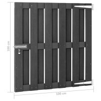 vidaXL Gartentor WPC 100 x 100 cm Grau