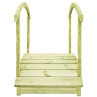 vidaXL Gartenbr&uuml;cke mit Gel&auml;nder 170&times;74&times;105 cm Kiefernholz Impr&auml;gniert