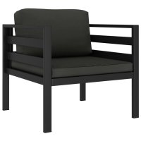 vidaXL 6-tlg. Garten-Lounge-Set mit Kissen Aluminium Anthrazit