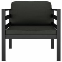 vidaXL Einzelsofa mit Kissen Aluminium Anthrazit