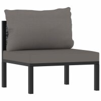 vidaXL 8-tlg. Garten-Lounge-Set mit Auflagen Poly Rattan Anthrazit