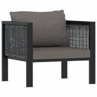 vidaXL 8-tlg. Garten-Lounge-Set mit Auflagen Poly Rattan Anthrazit