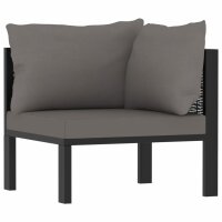 vidaXL 8-tlg. Garten-Lounge-Set mit Auflagen Poly Rattan Anthrazit