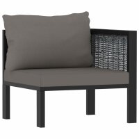 vidaXL 8-tlg. Garten-Lounge-Set mit Auflagen Poly Rattan Anthrazit