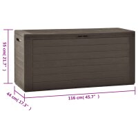 vidaXL Gartenbox Braun 116x44x55 cm