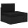 vidaXL Modulares Sofa-Eckteil mit Armlehne (links) Poly Rattan Schwarz