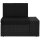 vidaXL Modulares Sofa-Eckteil mit Armlehne (links) Poly Rattan Schwarz