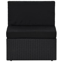 vidaXL 2-tlg. Garten-Lounge-Set Poly Rattan Schwarz