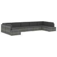 vidaXL Modulares Sofa-Eckteil mit Armlehne (links) Poly Rattan Braun