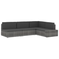 vidaXL Modulares Sofa-Eckteil mit Armlehne (links) Poly Rattan Braun