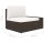 vidaXL Modulares Sofa-Eckteil mit Armlehne (links) Poly Rattan Braun