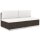 vidaXL Modulares 2-Sitzer-Sofa Poly Rattan Braun