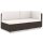 vidaXL Modulares 2-Sitzer-Sofa Poly Rattan Braun