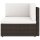 vidaXL Modulares 2-Sitzer-Sofa Poly Rattan Braun