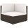 vidaXL Modulares 2-Sitzer-Sofa Poly Rattan Braun