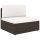 vidaXL Modulares 2-Sitzer-Sofa Poly Rattan Braun