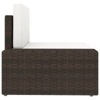 vidaXL Modulares 3-Sitzer-Sofa Poly Rattan Braun