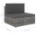 vidaXL Modulares 2-Sitzer-Sofa Poly Rattan Grau