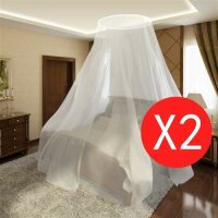 vidaXL Moskitonetz 2 Stk. Rund 56x325x230 cm