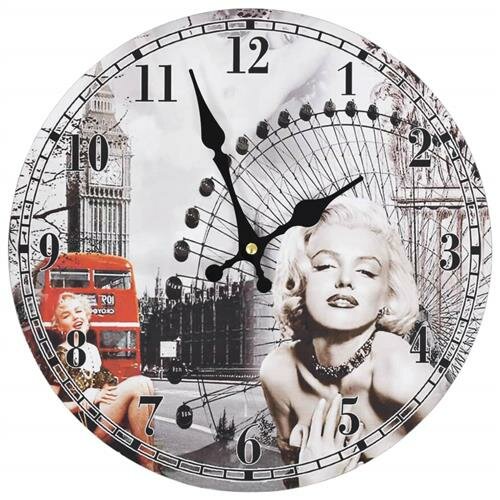 WOWONA Wanduhr Vintage Marilyn Monroe 30 cm