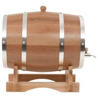 vidaXL Weinfass mit Hahn Eichenholz Massiv 12 L