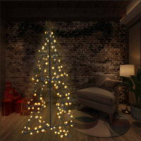 vidaXL Weihnachtsbaum in Kegelform 160 LEDs Indoor &amp; Outdoor 78x120 cm