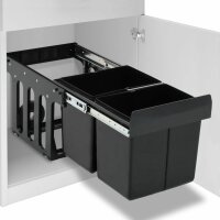 vidaXL Abfallbehälter für Küchenschrank Ausziehbar Soft-Close 36 L