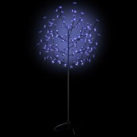 vidaXL Weihnachtsbaum 120 LEDs Blaues Licht Kirschbl&uuml;ten 150 cm