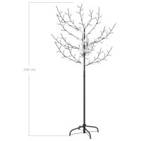 vidaXL Weihnachtsbaum 120 LEDs Blaues Licht Kirschbl&uuml;ten 150 cm