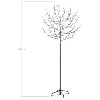 vidaXL Weihnachtsbaum 200 LEDs Kaltwei&szlig;es Licht Kirschbl&uuml;ten 180 cm