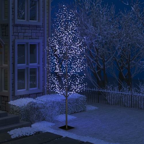 vidaXL Weihnachtsbaum 1200 LEDs Blaues Licht Kirschbl&uuml;ten 400 cm