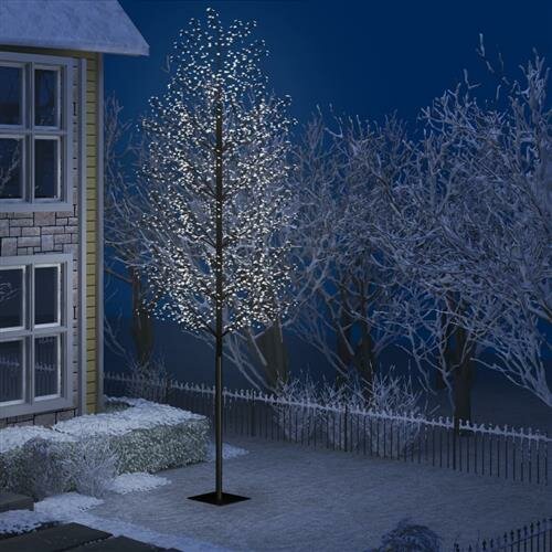 vidaXL Weihnachtsbaum 2000 LEDs Kaltwei&szlig;es Licht Kirschbl&uuml;ten 500 cm