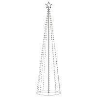 vidaXL Weihnachtskegelbaum 400 Warmwei&szlig;e LEDs Dekoration 100x360 cm