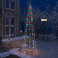 WOWONA Weihnachtskegelbaum 400 Bunte LEDs Dekoration...