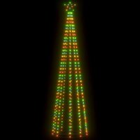 WOWONA Weihnachtskegelbaum 400 Bunte LEDs Dekoration 100x360 cm