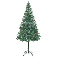 vidaXL K&uuml;nstlicher Weihnachtsbaum mit Tannenzapfen 180 cm