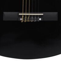 vidaXL 12-tlg. Klassikgitarren-Set f&uuml;r Anf&auml;nger Schwarz 4/4 39&quot;