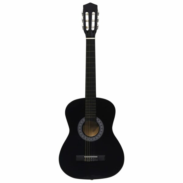 vidaXL Klassikgitarre f&uuml;r Anf&auml;nger und Kinder Schwarz 3/4 36&quot;