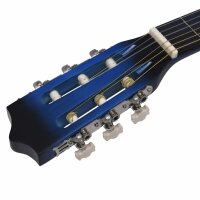 vidaXL Klassikgitarre f&uuml;r Anf&auml;nger und Kinder Blau 1/2 34&quot;