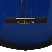 vidaXL Klassikgitarre f&uuml;r Anf&auml;nger und Kinder Blau 1/2 34&quot;