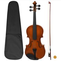 vidaXL Violine Komplettset mit Bogen und Kinnstütze...